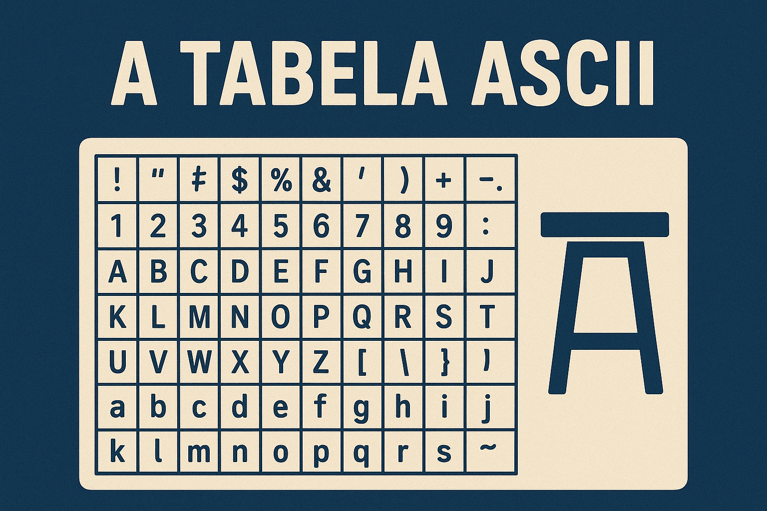 A tabela ASCII